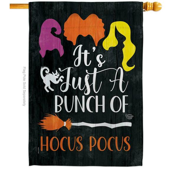 Ornament Collection 28 x 40 in. Falltime Halloween Bunch of Hocus Pocus House Flag H190179-BO